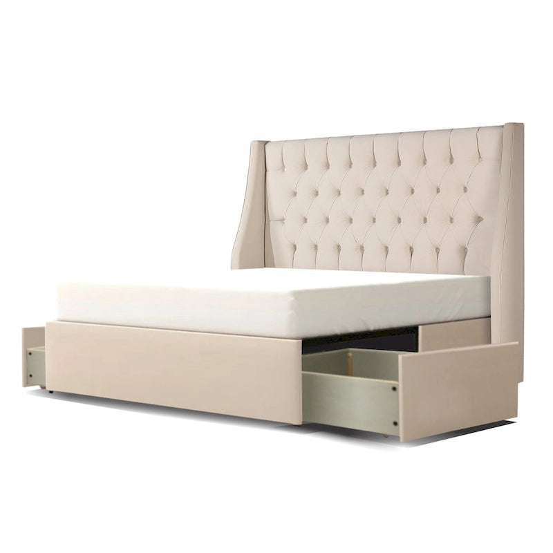 Oxford Mammoth Upholstered Platform 2 Drawer Storage Bed