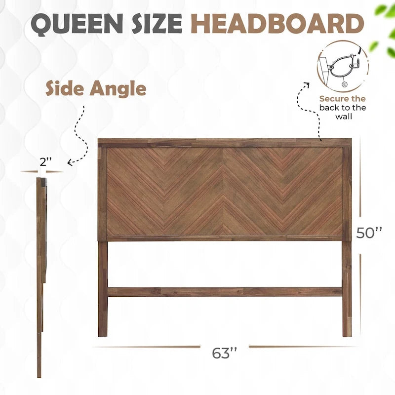 Tête de lit Piero Chevron pour lit Queen