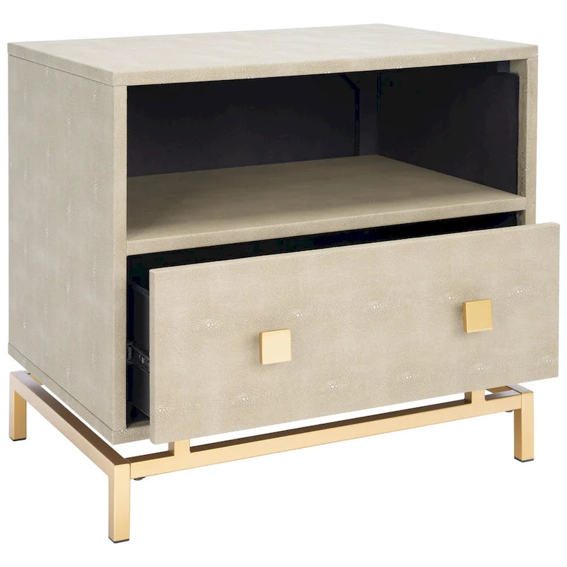 SAFAVIEH Table de chevet à 1 étagère et 1 tiroir Nabihah