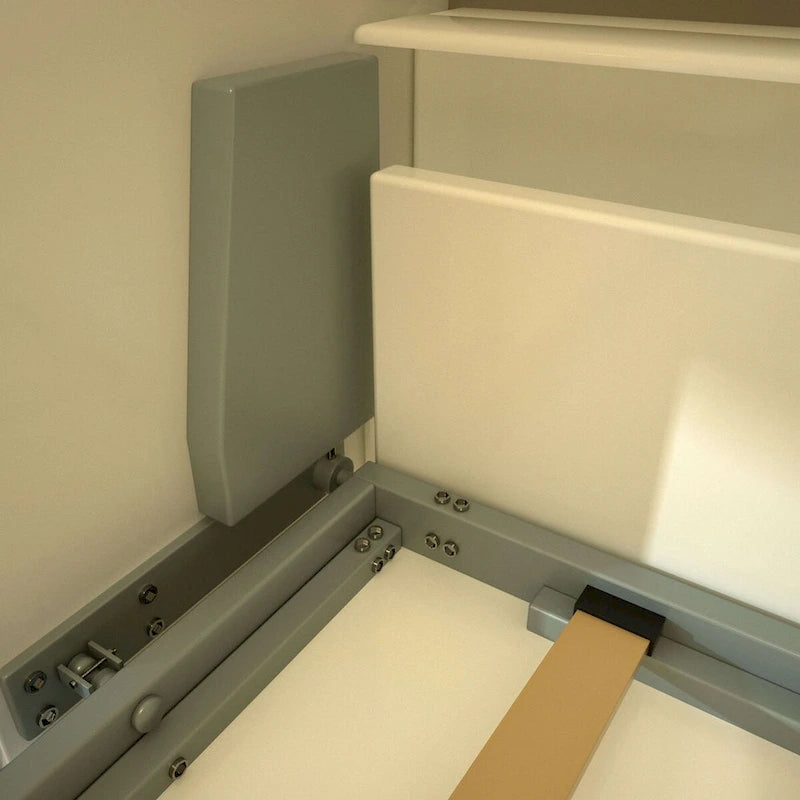 Lit escamotable horizontal moderne pour deux personnes avec étagère de rangement