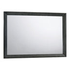 Ensemble commode et miroir Kastela gris contemporain 2 pièces de Furniture of America, comprenant 8 tiroirs et un miroir.