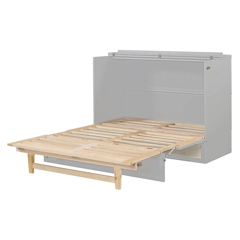 Lit escamotable pleine grandeur avec grands tiroirs pour chambre à coucher