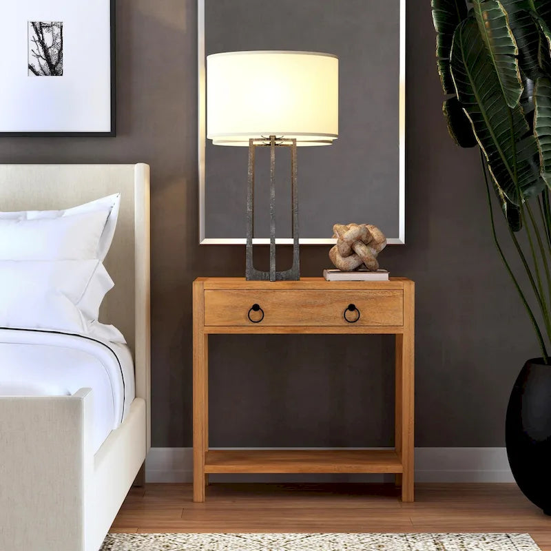 Table de chevet Lark 30 en bois à 1 tiroir