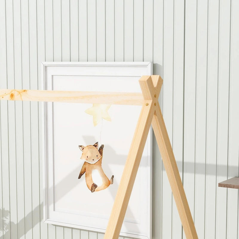 Lit de camp en forme de tente, de taille standard, avec barrières de sécurité, lattes et porte